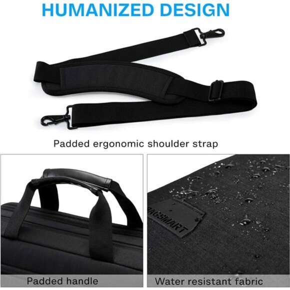 17.3 Inch Laptop Bag, Expandable Computer Bag Laptop Briefcase Men Women - Picture 4 of 7